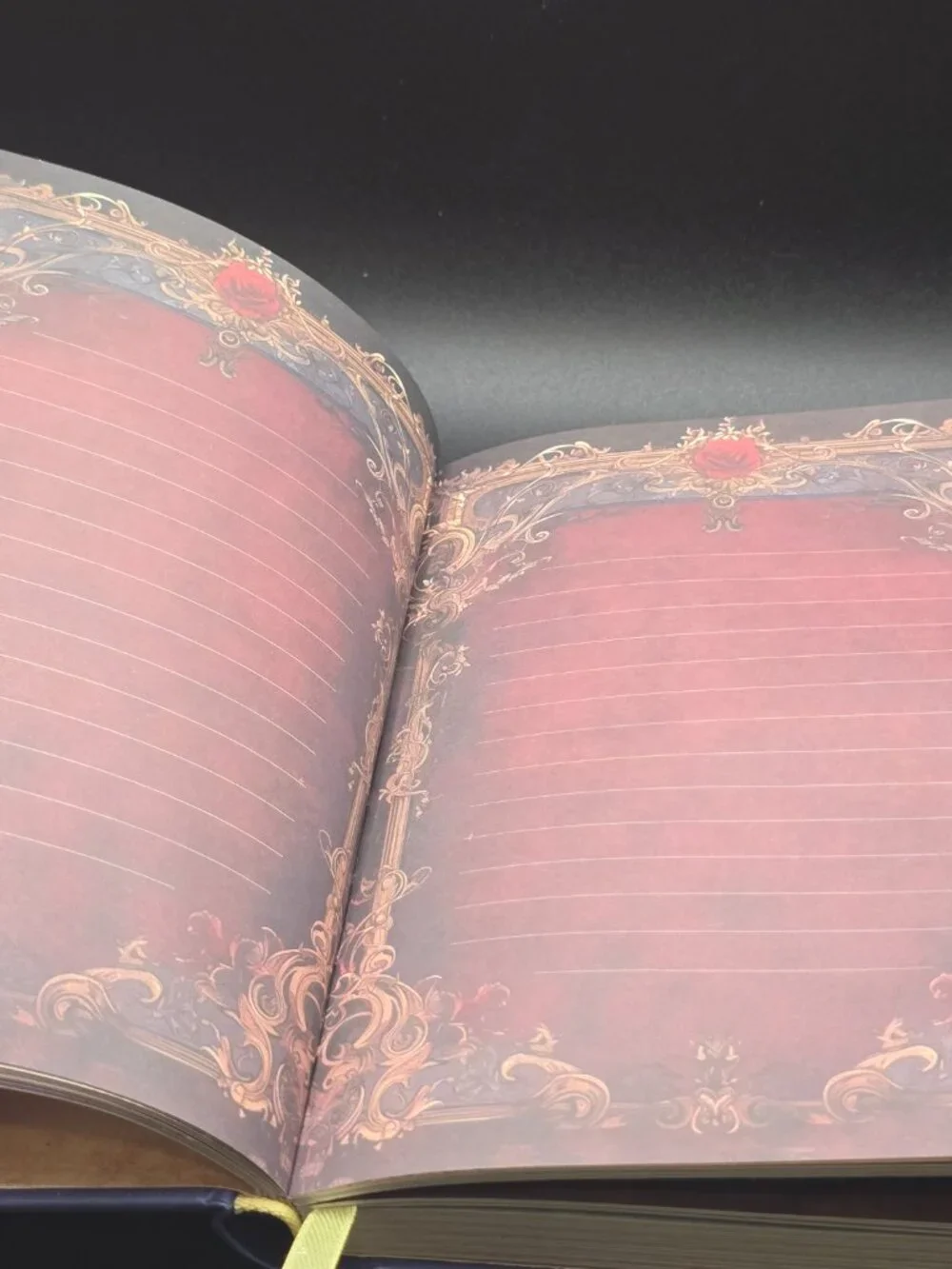 Hardcover Spell Book Journal | Rose Quartz Moon Crystal Diary